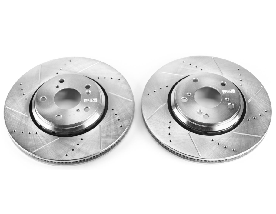 Power Stop Rear Evolution Drilled & Slotted Rotors - Pair - 2017+ Honda Civic Type-R & 2024+ Acura Integra Type-S