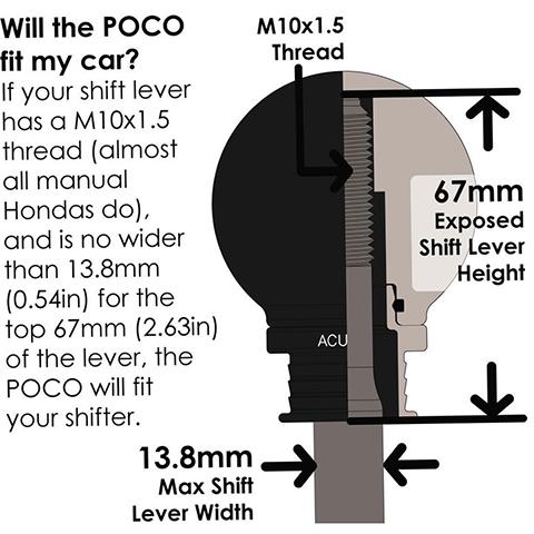 Acuity POCO Insulated Shift Knob - Multiple Honda Fitments