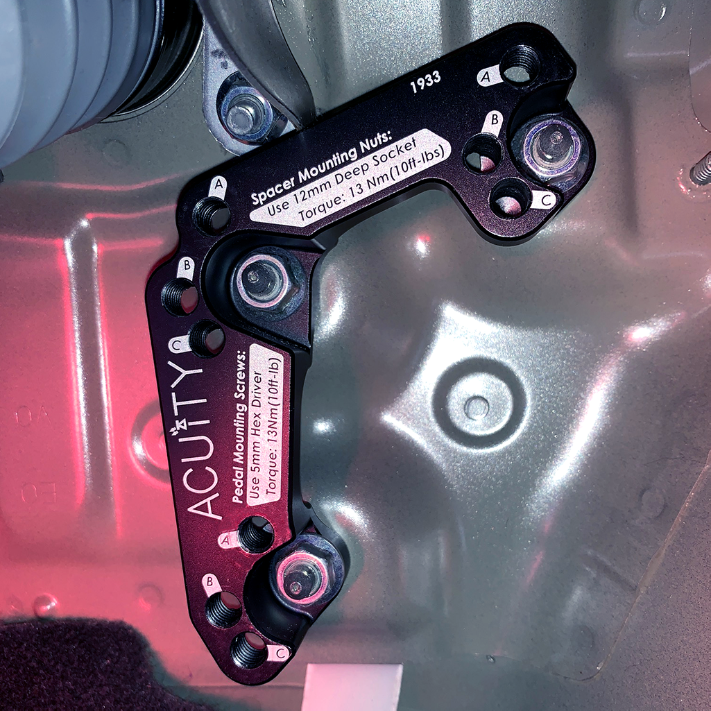 Acuity RHD Throttle Pedal Spacer - Multiple Honda Fitments