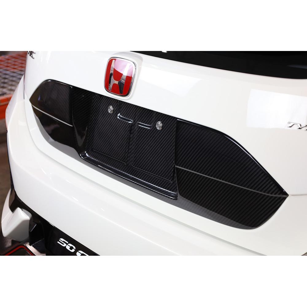 APR Performance Carbon Fiber License Plate Backing - 2017-2021 Honda Civic Type-R