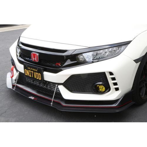 APR Performance Front Wind Splitter - 2017-2021 Honda Civic Type-R w/ OEM Lip