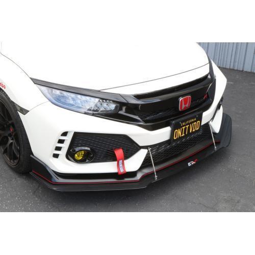 APR Performance Front Wind Splitter - 2017-2021 Honda Civic Type-R w/ OEM Lip