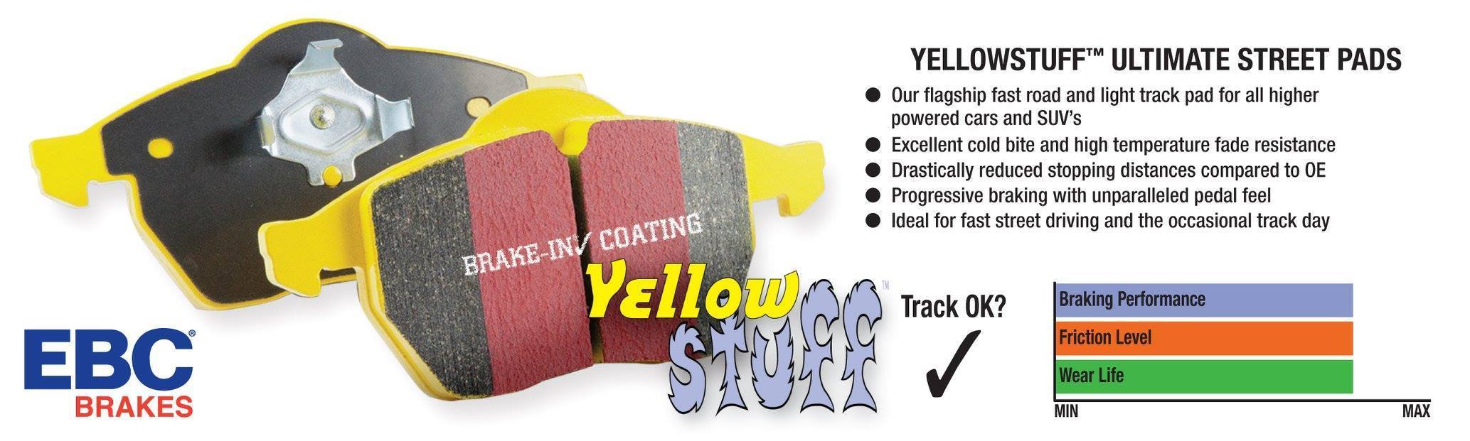 EBC Yellowstuff Front Brake Pads - Multiple Honda/Acura Fitments