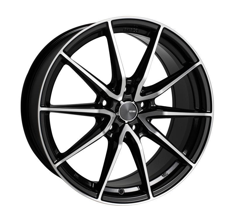 Enkei Draco 5x114.3 18" Black Machined Wheels