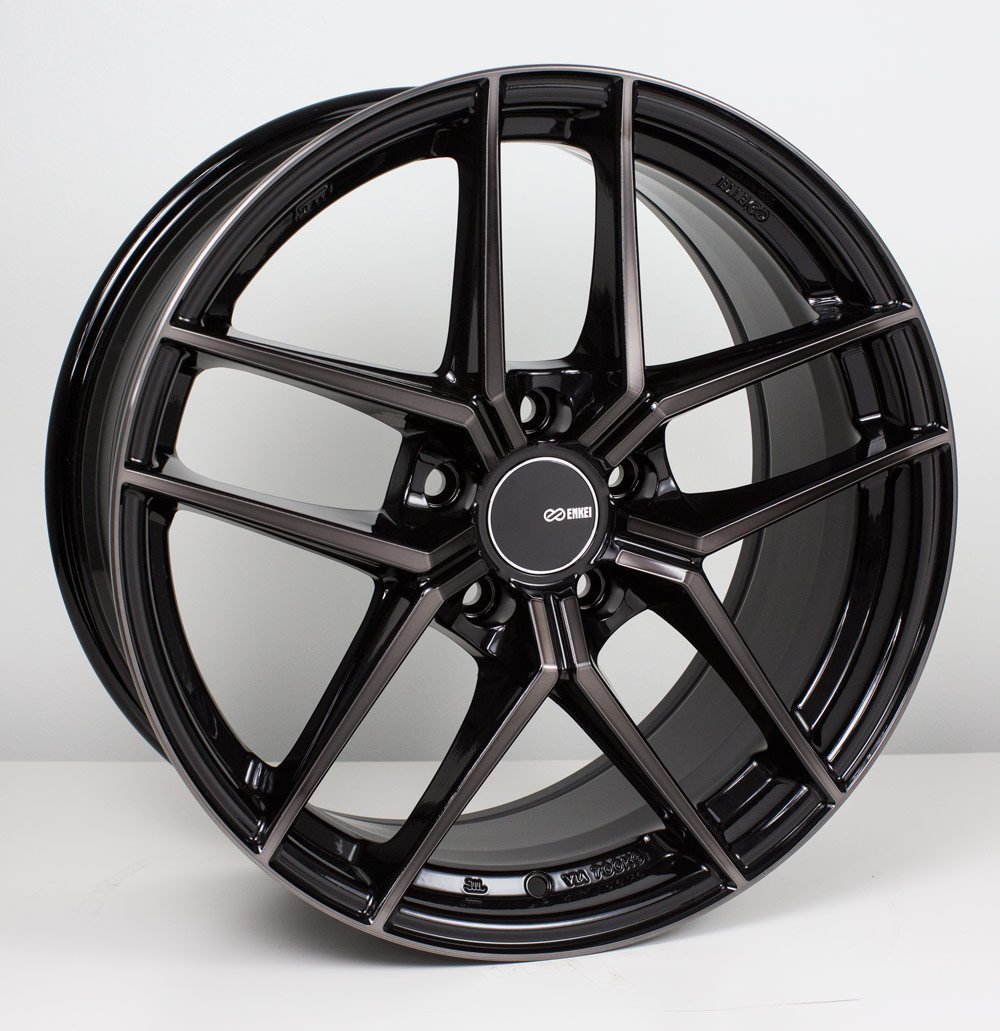 Enkei TY-5 5x114.3 18" Pearl Black Machined Wheels