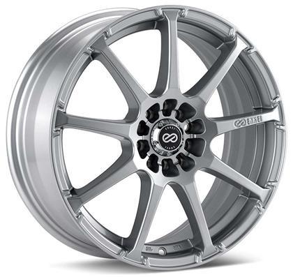 EDR9 17x7 5x100/+45mm offset 72.6 Bore Diameter Silver Wheel by Enkei