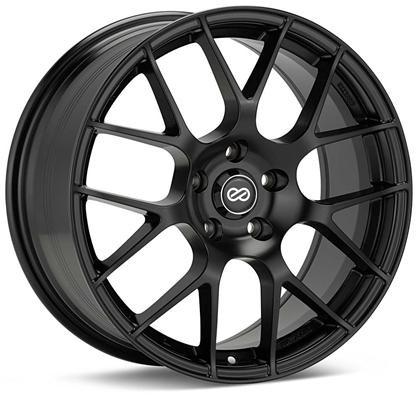 Raijin 18x8 45mm Inset 5x114.3 Bolt Pattern 72.6 Bore Dia Matte Black Wheel by Enkei