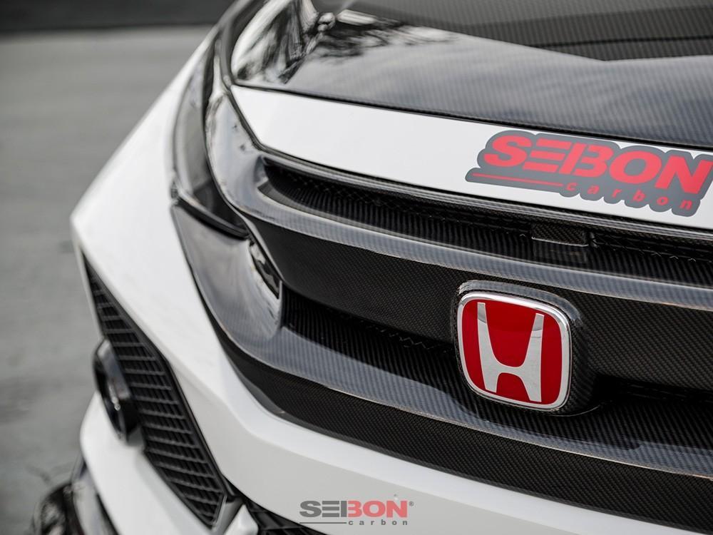 Seibon OEM-Style Carbon Fiber Front Grille - 2016-2021 Honda Civic