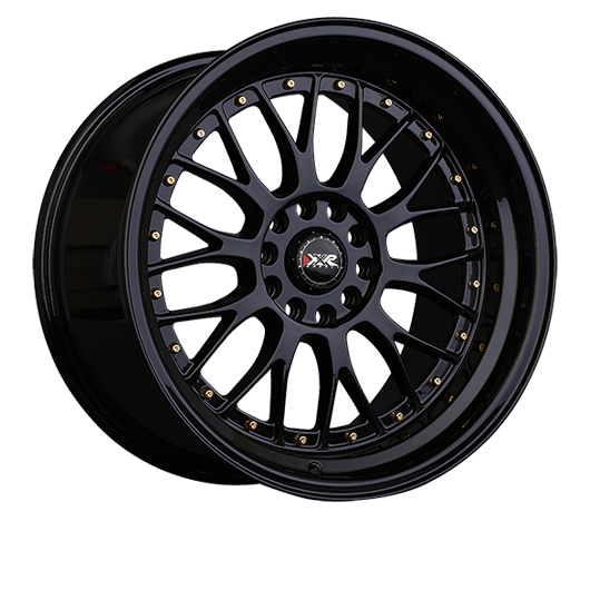 XXR 521 "Bolt-On Color" 5x114.3/120 20" Gloss Black Wheels w/ Gold Rivets